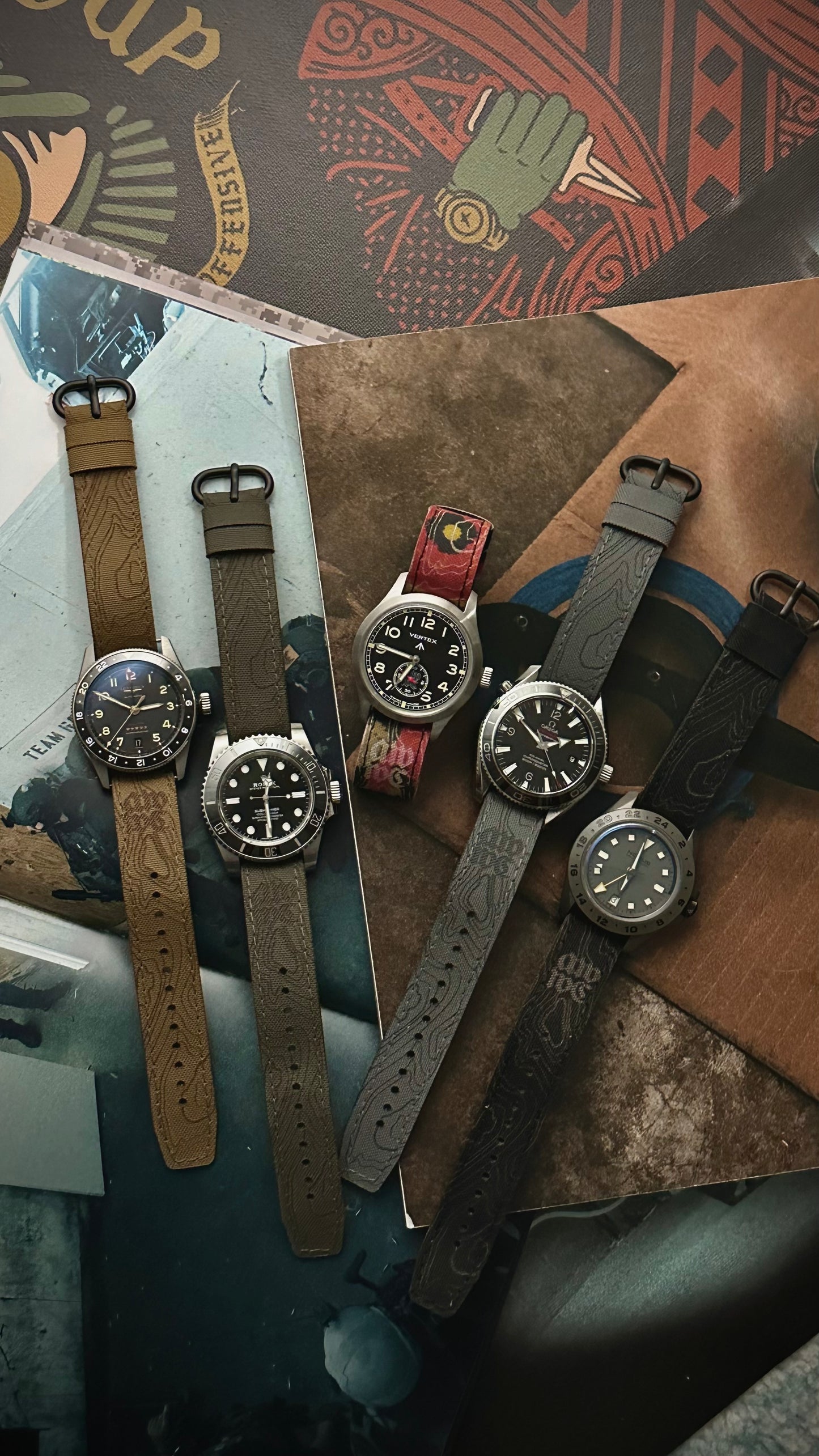 TamFamGram X Anti Watch Watch Club Single-Pass Garrison Straps